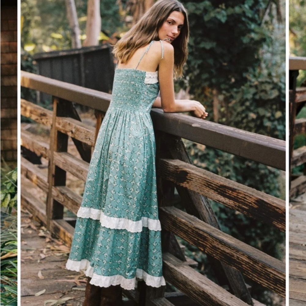 ⚡️SALE! Christy Dawn EMMA🎀Dress EUC! In Sage Trellis! Size Small! - Picture 2 of 15